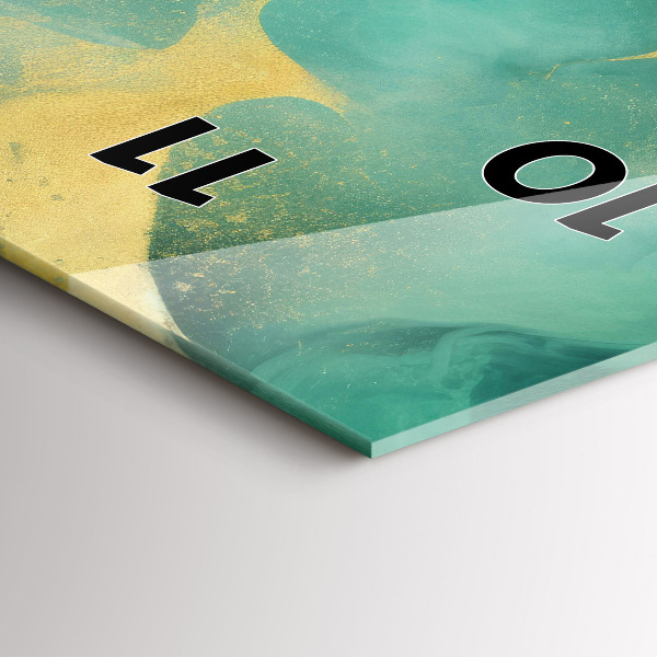 Horloge murale verticale marbre vert