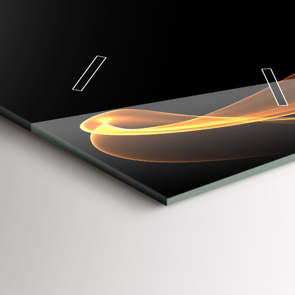 Horloge murale verticale Lignes orange