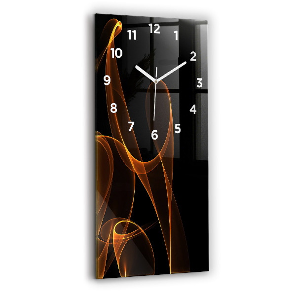 Horloge murale verticale Lignes orange