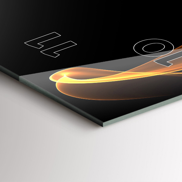 Horloge murale verticale Lignes orange