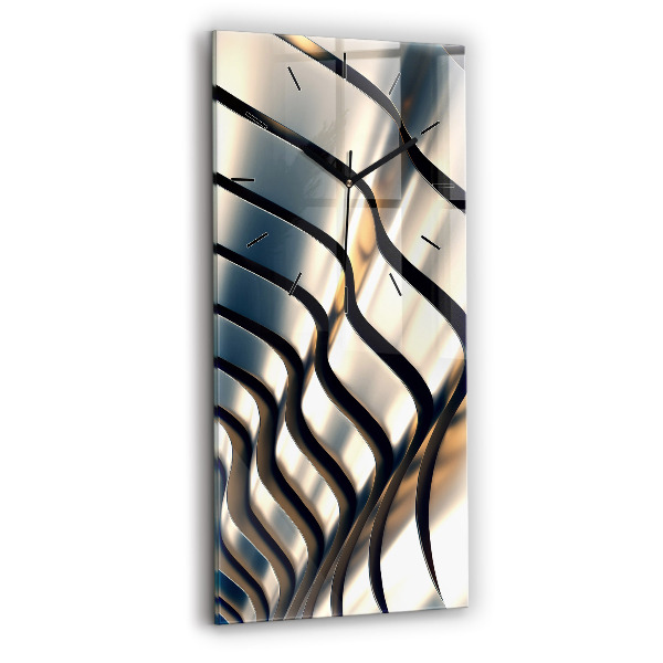 Horloge murale verticale Motif argenté