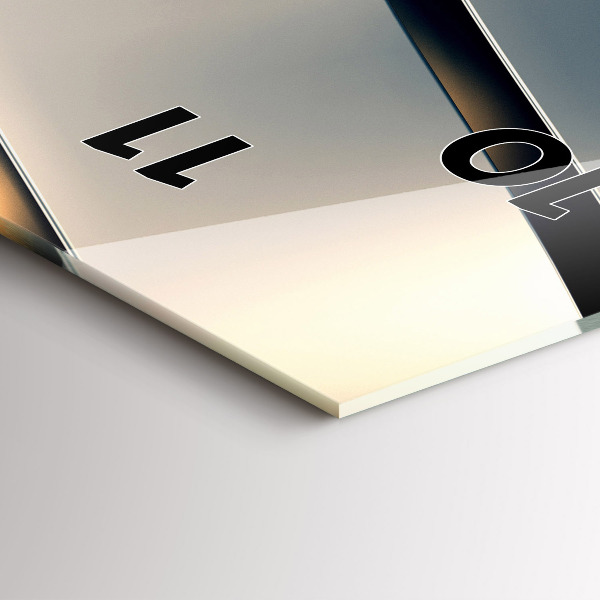 Horloge murale verticale Motif argenté