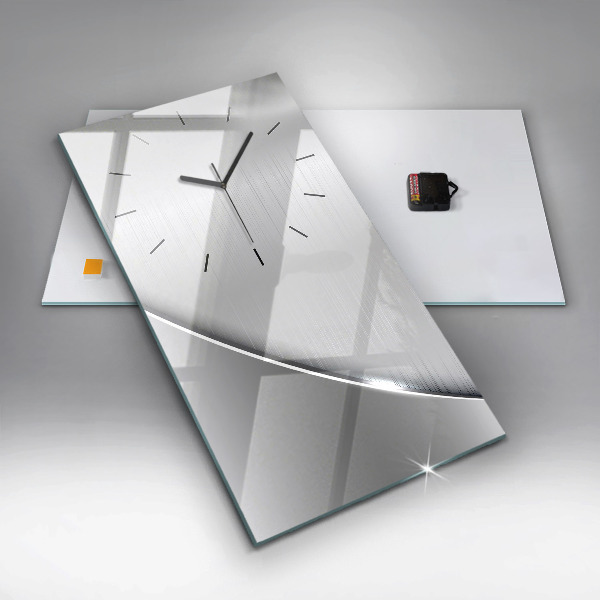 Horloge murale verticale Motif argenté