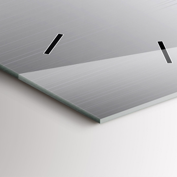 Horloge murale verticale Motif argenté