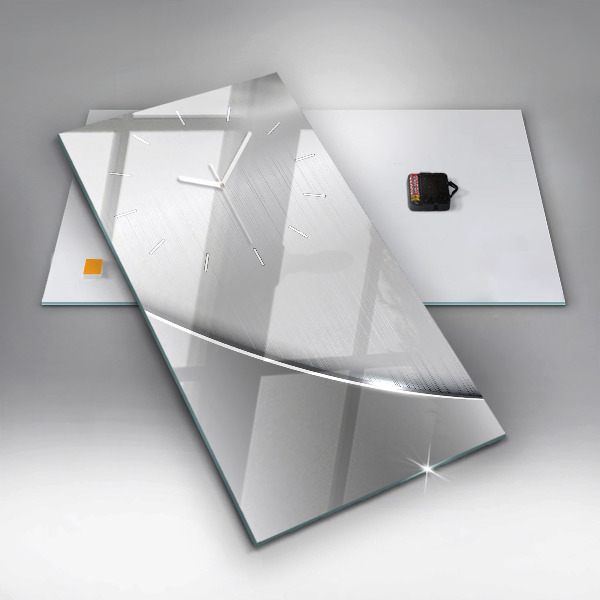 Horloge murale verticale Motif argenté