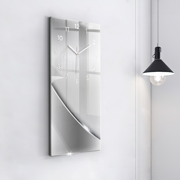 Horloge murale verticale Motif argenté