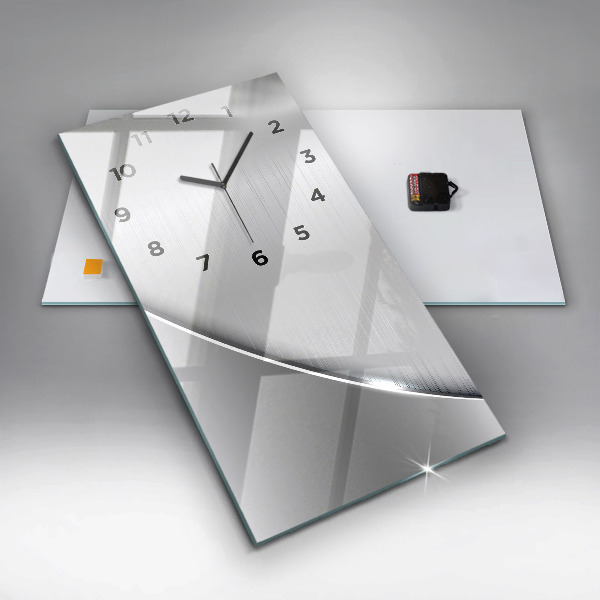 Horloge murale verticale Motif argenté