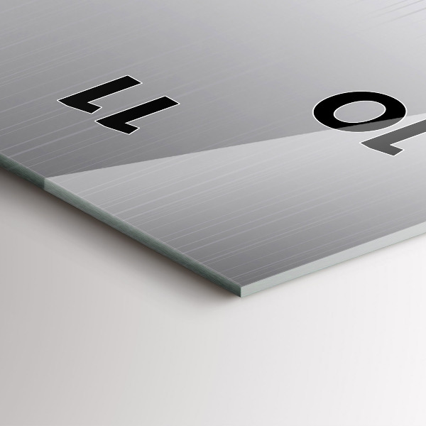 Horloge murale verticale Motif argenté