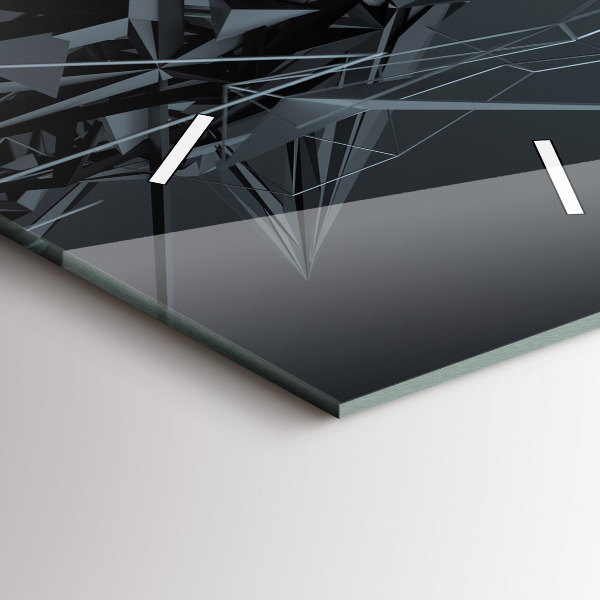 Horloge murale verticale Abstraction noire