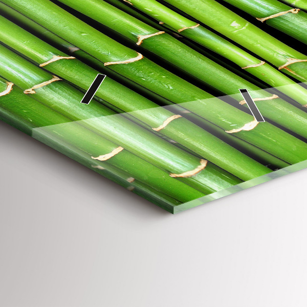 Horloge rectangulaire horizontale Bambou asiatique