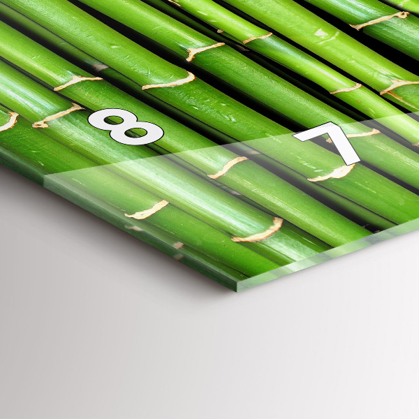 Horloge rectangulaire horizontale Bambou asiatique