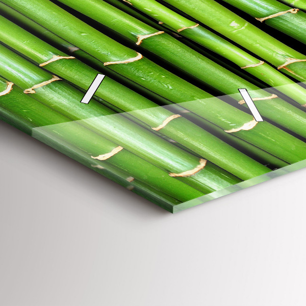 Horloge rectangulaire horizontale Bambou asiatique