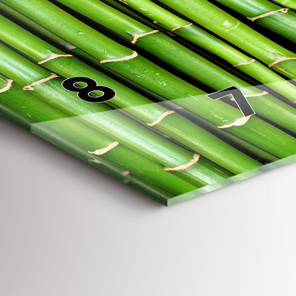 Horloge rectangulaire horizontale Bambou asiatique