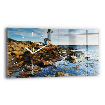 Horloge rectangulaire horizontale 'Phare d''Annisquam'
