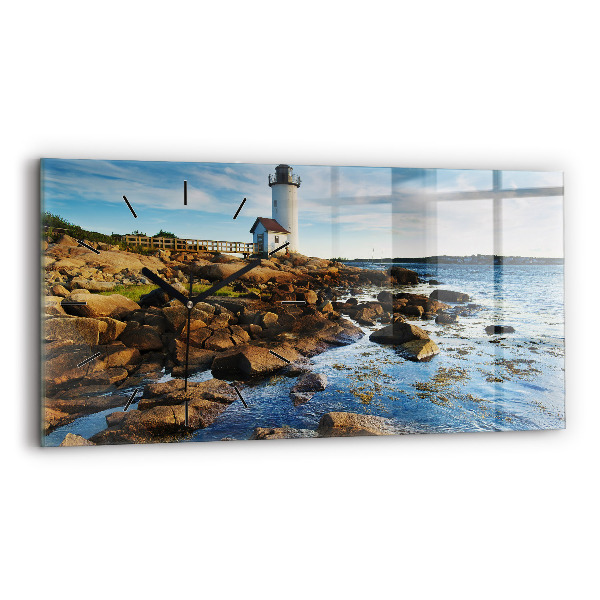 Horloge rectangulaire horizontale 'Phare d''Annisquam'