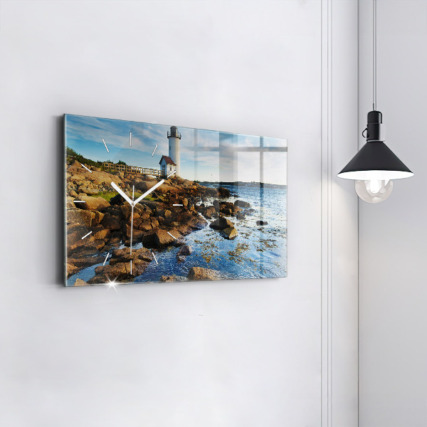 Horloge rectangulaire horizontale 'Phare d''Annisquam'