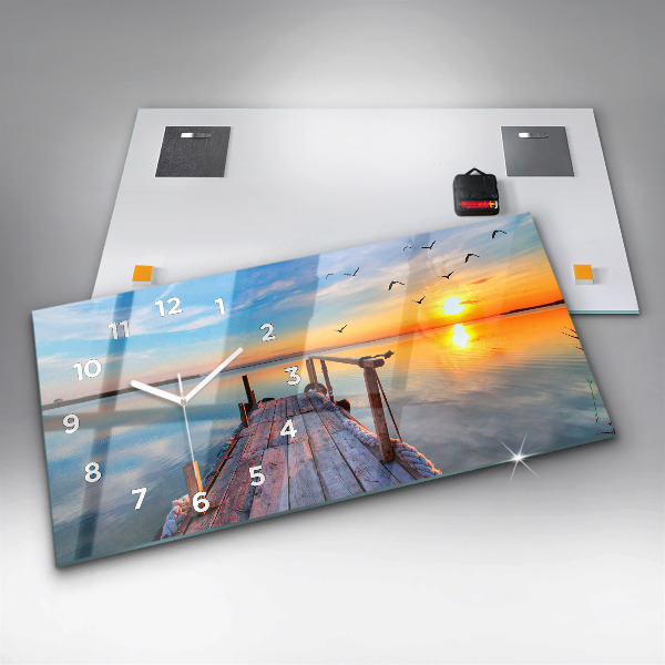 Horloge rectangulaire horizontale Jetée du lac