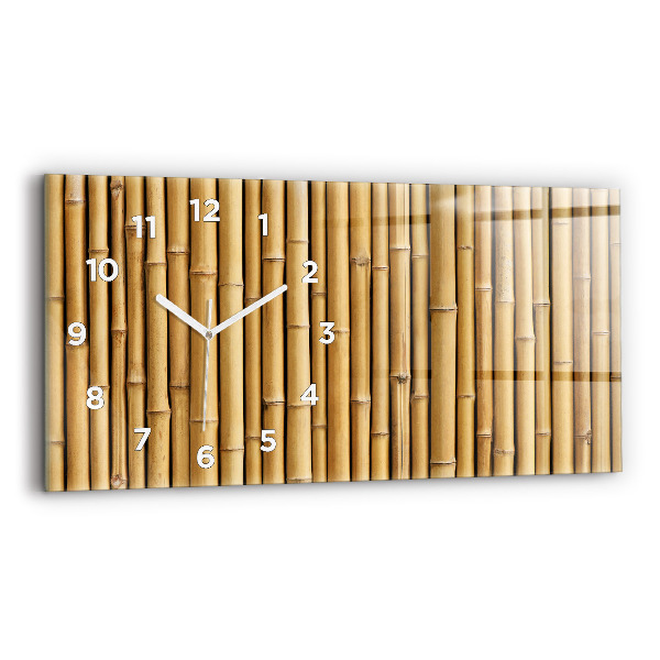 Horloge rectangulaire horizontale bâtons de bambou