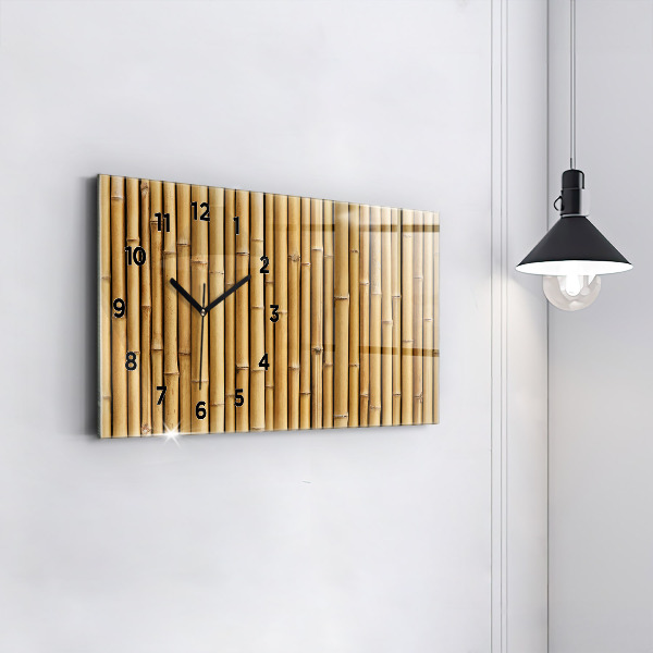 Horloge rectangulaire horizontale bâtons de bambou