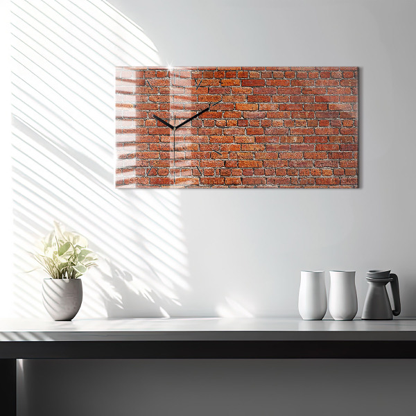 Horloge rectangulaire horizontale Vieux mur de briques