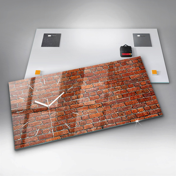 Horloge rectangulaire horizontale Vieux mur de briques