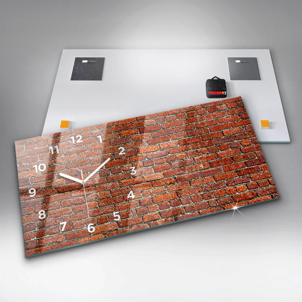 Horloge rectangulaire horizontale Vieux mur de briques