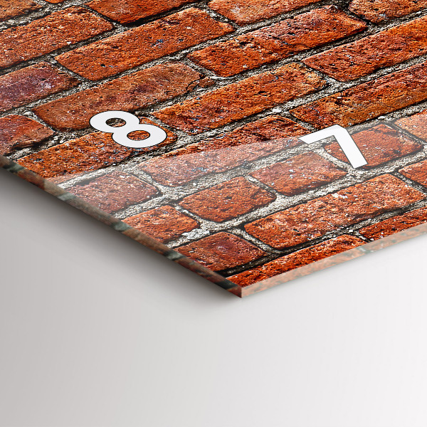 Horloge rectangulaire horizontale Vieux mur de briques