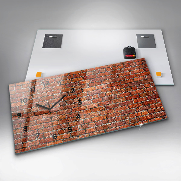Horloge rectangulaire horizontale Vieux mur de briques