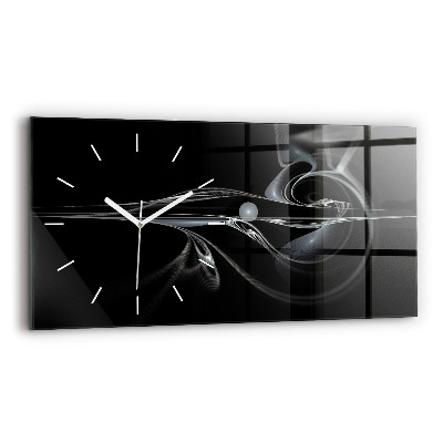 Horloge rectangulaire horizontale Fumée abstraite
