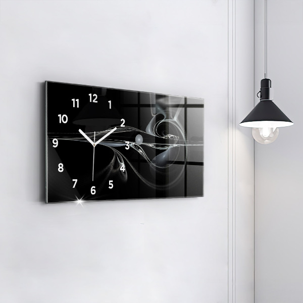 Horloge rectangulaire horizontale Fumée abstraite