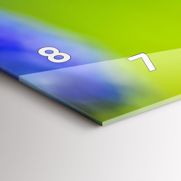 Horloge rectangulaire horizontale Fleurs bleues