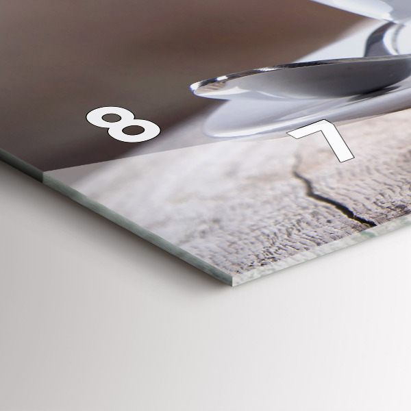 Horloge rectangulaire horizontale Une tasse de café