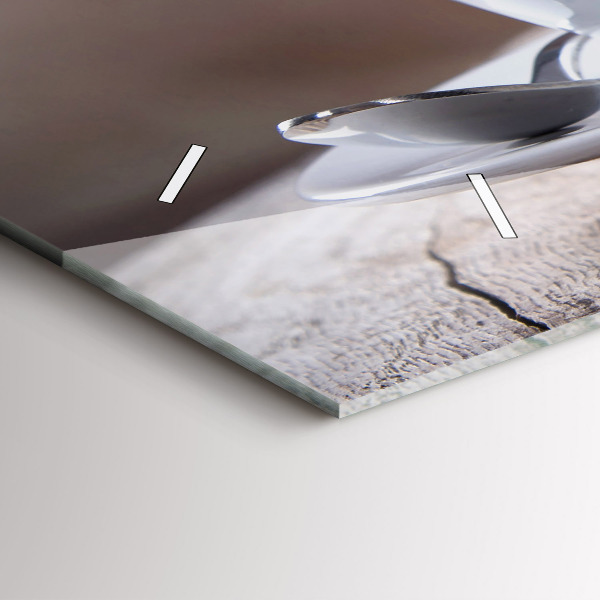 Horloge rectangulaire horizontale Une tasse de café