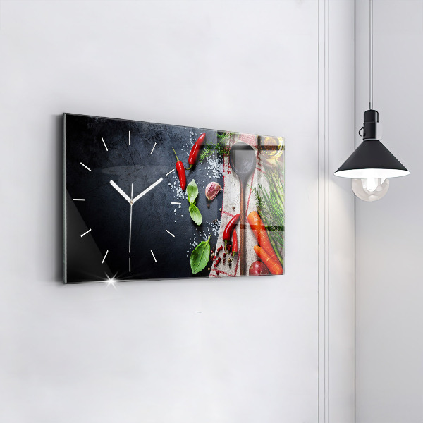 Horloge rectangulaire horizontale Légumes