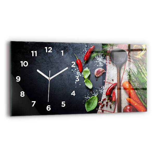 Horloge rectangulaire horizontale Légumes
