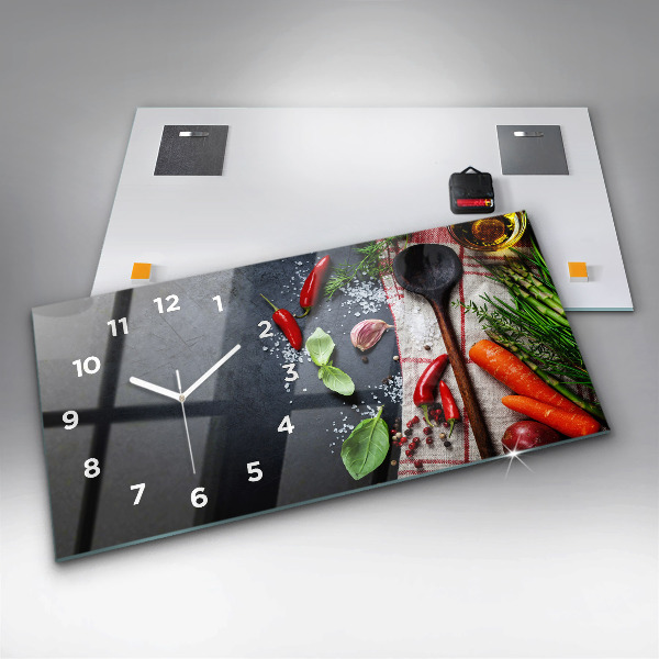 Horloge rectangulaire horizontale Légumes