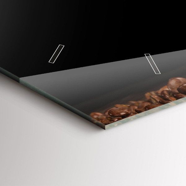 Horloge rectangulaire horizontale Une tasse de café chaud