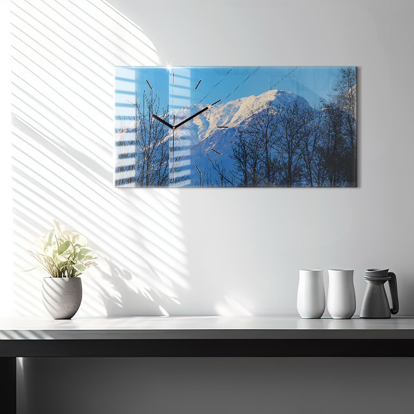 Horloge rectangulaire horizontale Vue sur la montagne
