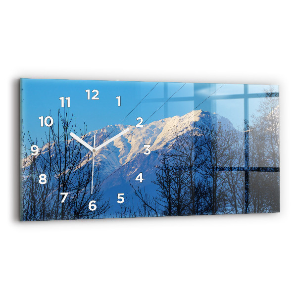 Horloge rectangulaire horizontale Vue sur la montagne