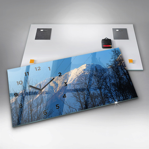 Horloge rectangulaire horizontale Vue sur la montagne