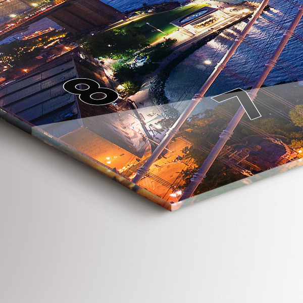 Horloge rectangulaire horizontale New York et le coucher du soleil