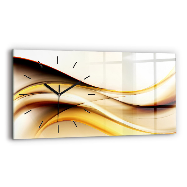 Horloge rectangulaire horizontale Vague abstraite