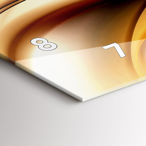 Horloge rectangulaire horizontale Vague abstraite