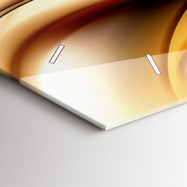 Horloge rectangulaire horizontale Vague abstraite