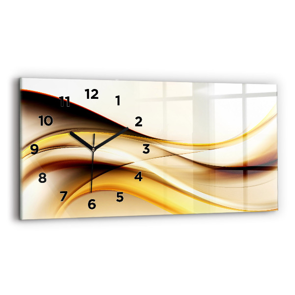 Horloge rectangulaire horizontale Vague abstraite
