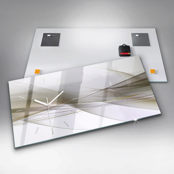 Horloge rectangulaire horizontale Abstraction lumineuse