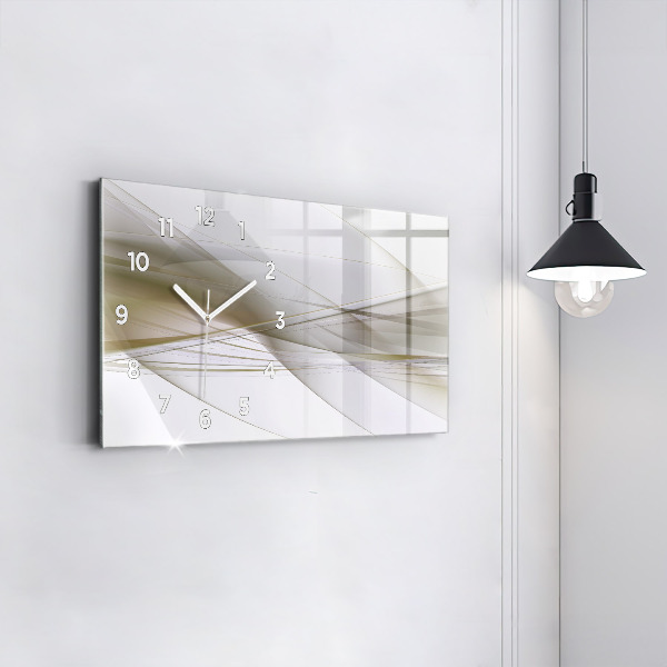 Horloge rectangulaire horizontale Abstraction lumineuse