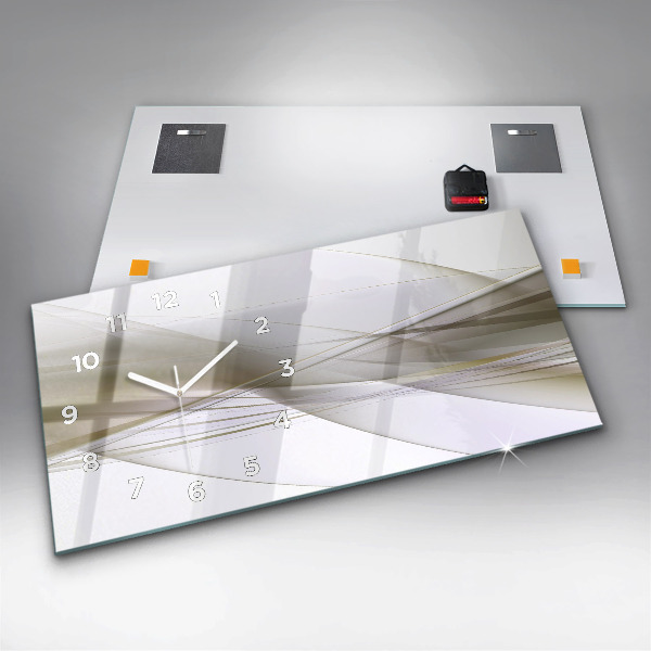 Horloge rectangulaire horizontale Abstraction lumineuse