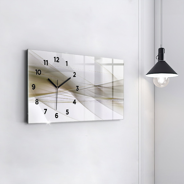 Horloge rectangulaire horizontale Abstraction lumineuse