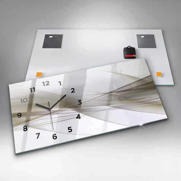 Horloge rectangulaire horizontale Abstraction lumineuse